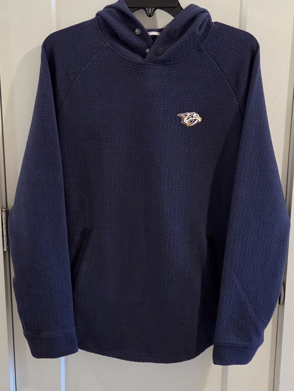 Swannies Nashville Predators Performance Snap Golf Luke Hoodie - Size Medium
